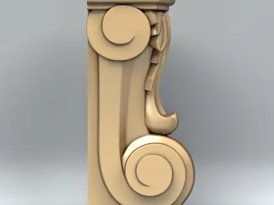 Furniture leg 008 3D model