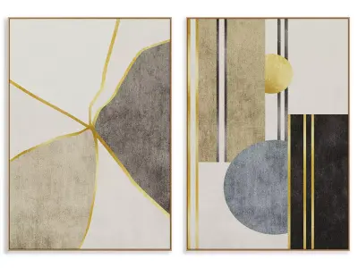 Abstract Painting Frame set 3D model 10
