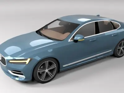 VOLVO S90 LOWPOLY Low-poly 3D model