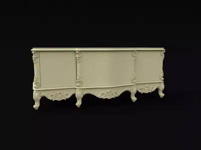 curbstone ornate sideboard 3D model