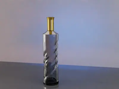 Elegant Spiral Glass Perfume  Glass bottle  3D model