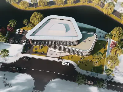 ClubHouse - Multifunctional building 3D model