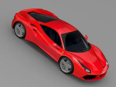 Ferrari GTB 488 2015 3D model