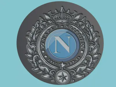 SSC Napoli Medallion Football 3D print model