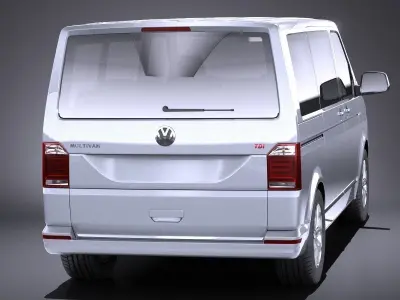 Volkswagen Transporter Multivan T6 2016 VRAY 3D model