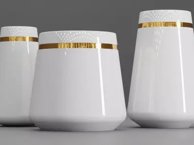 ceramic decorative Cylindrical Free 3D model