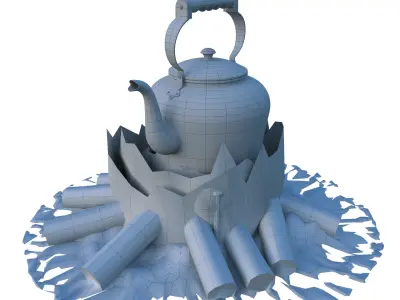 RG Camp Tea Low-poly 3D model