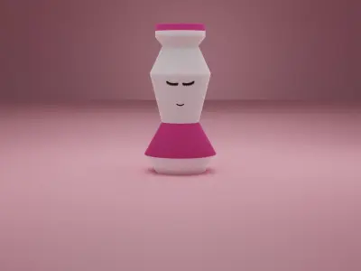 Decorative Cute Vases Low-poly 3D model