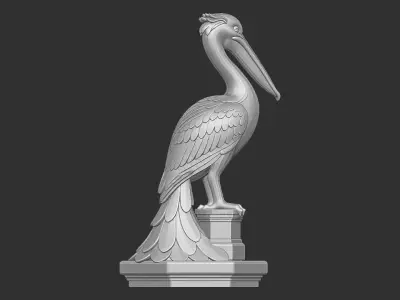 Lovely Pelican Statue 3D print model