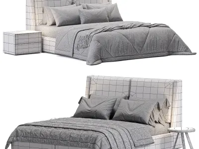 Berlin Bed By Rozetka Low-poly 3D model