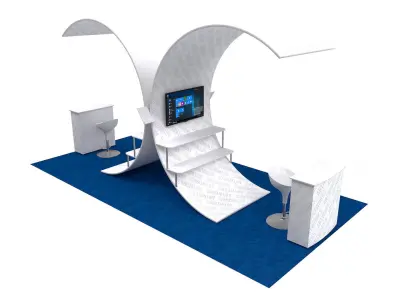 Exhibition booth 10x20ft 3DM006 3D model