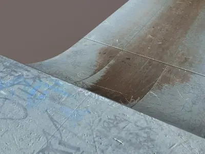 Huge Skate Pipe Low Poly 3d Model Low-poly 3D model