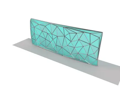 Triangulated Wall random points v3 3D model