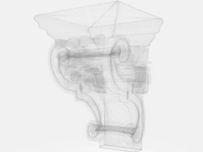 Carved corbel for cnc 1 3D model