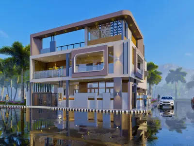 40x60 DUPLEX RESIDENCE 3D model