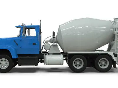 L9000 Cement Mixer Beck Drum 6 Hood Variants 3D model