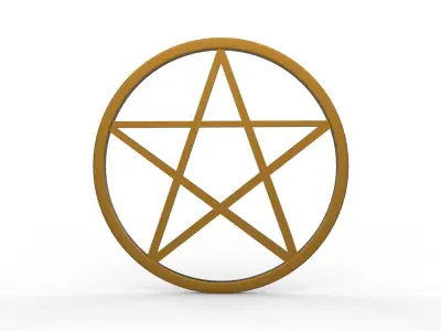 pentagram symbol 3D model