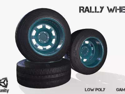 Rally wheel Eagle F1 Low-poly 3D model