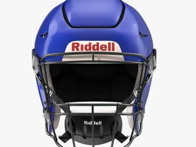 Riddel Speedflex Helmet Blue Low-poly 3D model