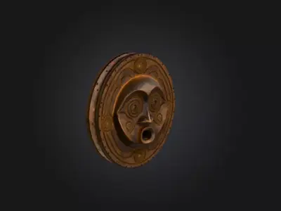 Sun Spiral Mask Low-poly 3D model