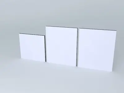 Paintings three empty frames Free 3D model