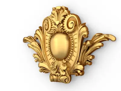 carved classic decorative ornament cnc 3d printing stl 08 3D model