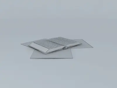 Magazines stack of books on table Free 3D model