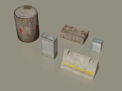 Assets pack Low-poly 3D model