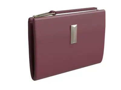 Red Brown Leather Wallet 3D model