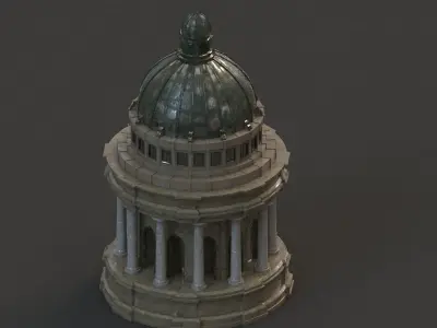 dome 02 Low-poly 3D model