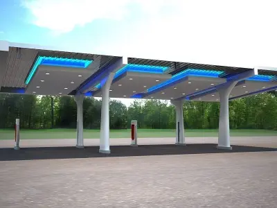 Tesla Charging Station 3D model