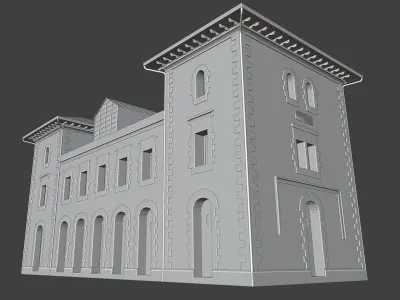 Railway station in Onati 3D model