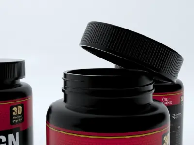 Jar Supplement -Sport - Medical Low-poly 3D model