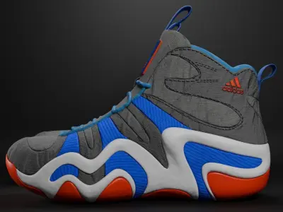 Adidas Crazy 8 grey orange 3D model