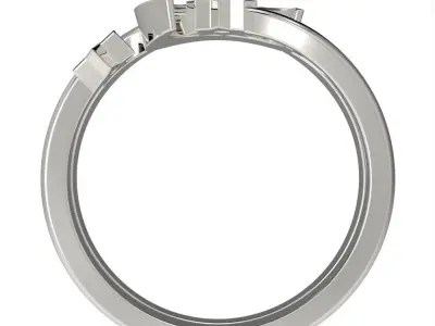 Moon and Stars diamond ring  3D print model