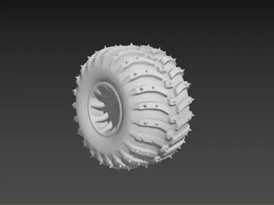 Rubber model tractor tire 3D model