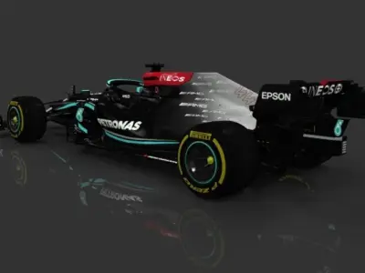 F1 2021 MERCEDES W12 Low-poly 3D model