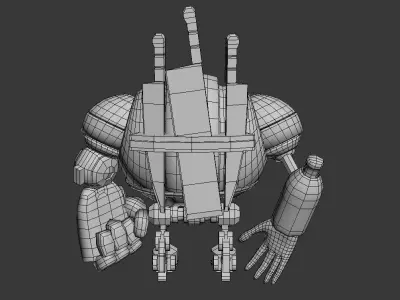 Robot with arms and legs Free low-poly 3D model