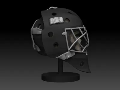 Skull head broken hockey goalie mask for 3D printing 3D print model
