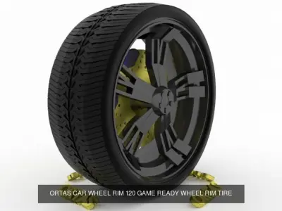 ORTAS CAR WHEEL RIM 119-120 GAME READY WHEEL 3D Model Pack