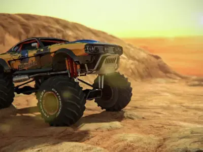 Monster Car Low-poly 3D model