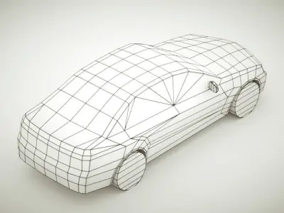 Generic Sedan v1 Low-poly 3D model