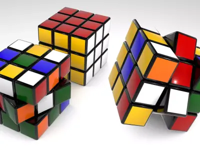 Animated Rubik s Cube 3D model