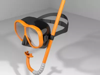 Scuba Diver Mask Type 3 3D model