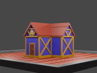 house model Low-poly 3D model