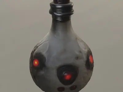 Infernal Skull Flask 3D model