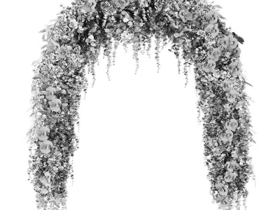 Wedding arch 08 Low-poly 3D model