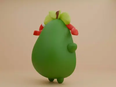 Christmas avocado figure  3D print model