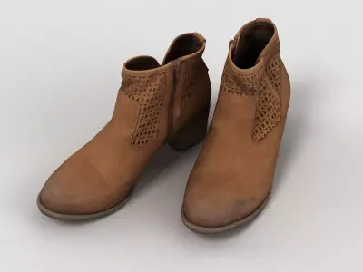 Platform Boots 3D model