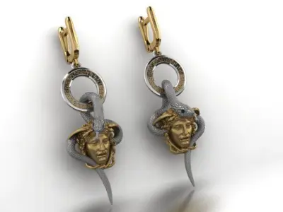 Snake Earrings 3D print model
